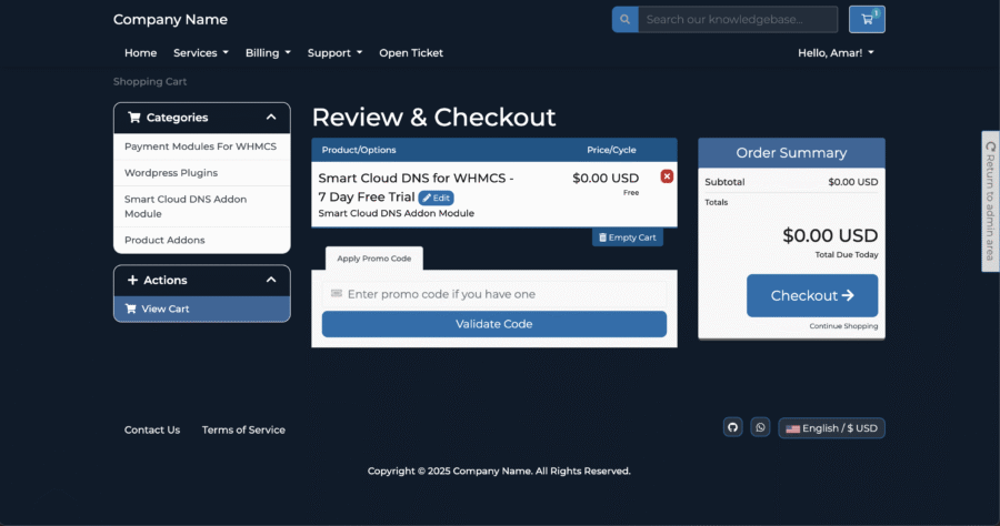 Blue Nova - Client area Theme for WHMCS - Image 5