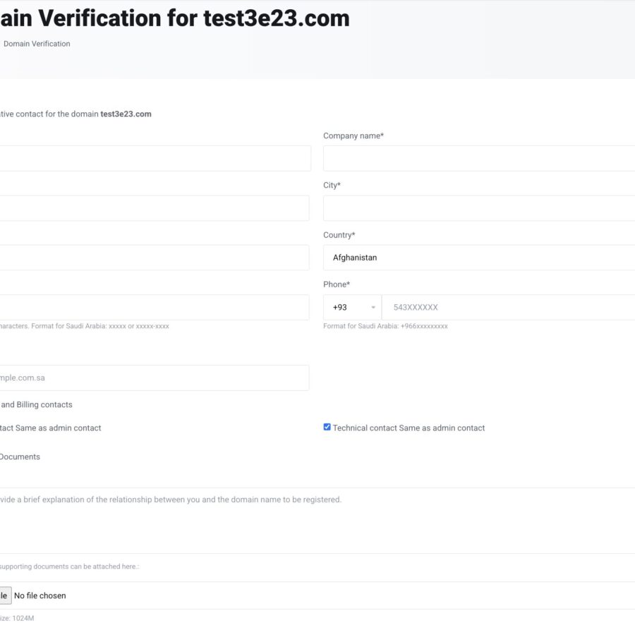 domain verification - verify page