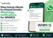 WhatsApp notification for invoice due, promoting client engagement through eeNotify integration with WHMCS